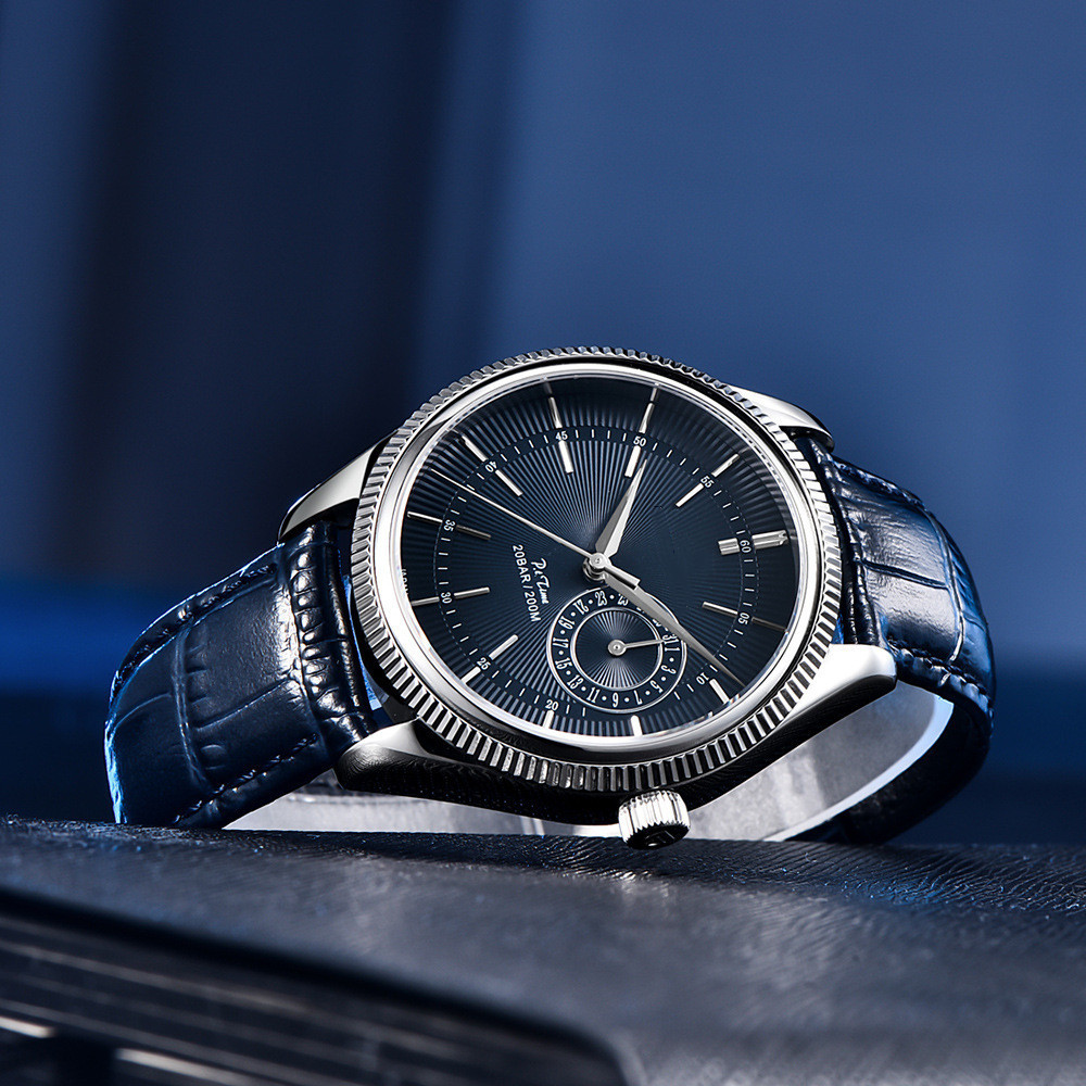 Mami Élégance – Cuir Brun & Verre Saphir – Image 3