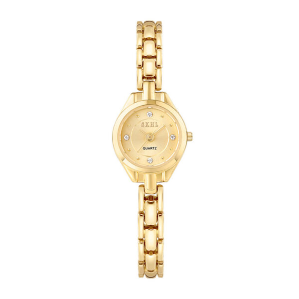 Mami Élégance Perlée – Montre Femme Quartz & Acier Doré
